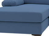 Adriana Linen Sectional Sofa - Blue