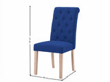 Natalie Linen Dining Chair Blue - Set of 2