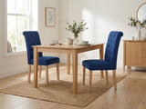 Natalie Linen Dining Chair Blue - Set of 2