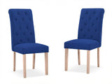 Natalie Linen Dining Chair Blue - Set of 2