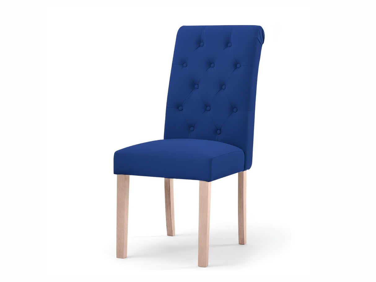 Natalie Linen Dining Chair Blue - Set of 2