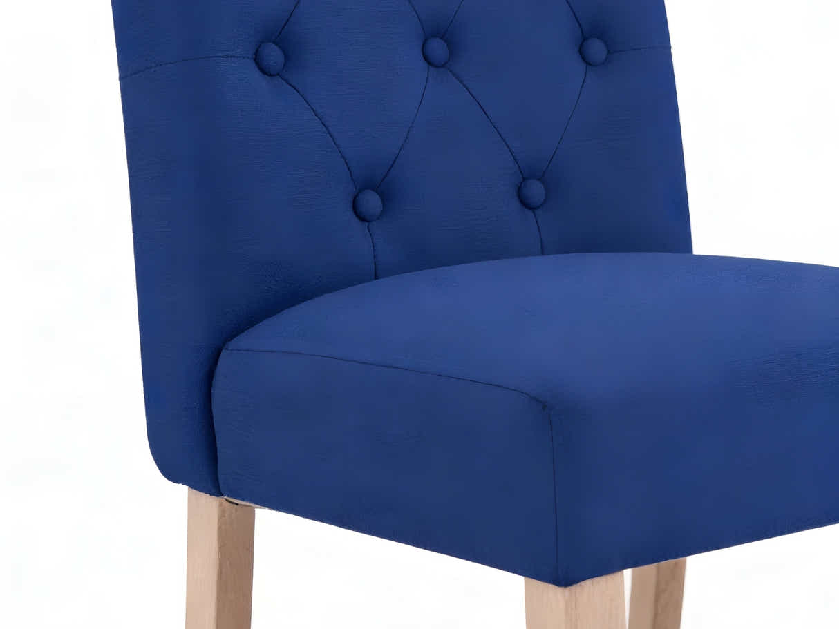 Natalie Linen Dining Chair Blue - Set of 2