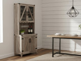 4-Door Wine Cabinet - Grey Wash