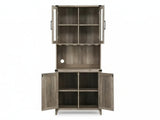 4-Door Wine Cabinet - Grey Wash