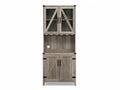 4-Door Wine Cabinet - Grey Wash