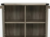 4-Door Wine Cabinet - Grey Wash