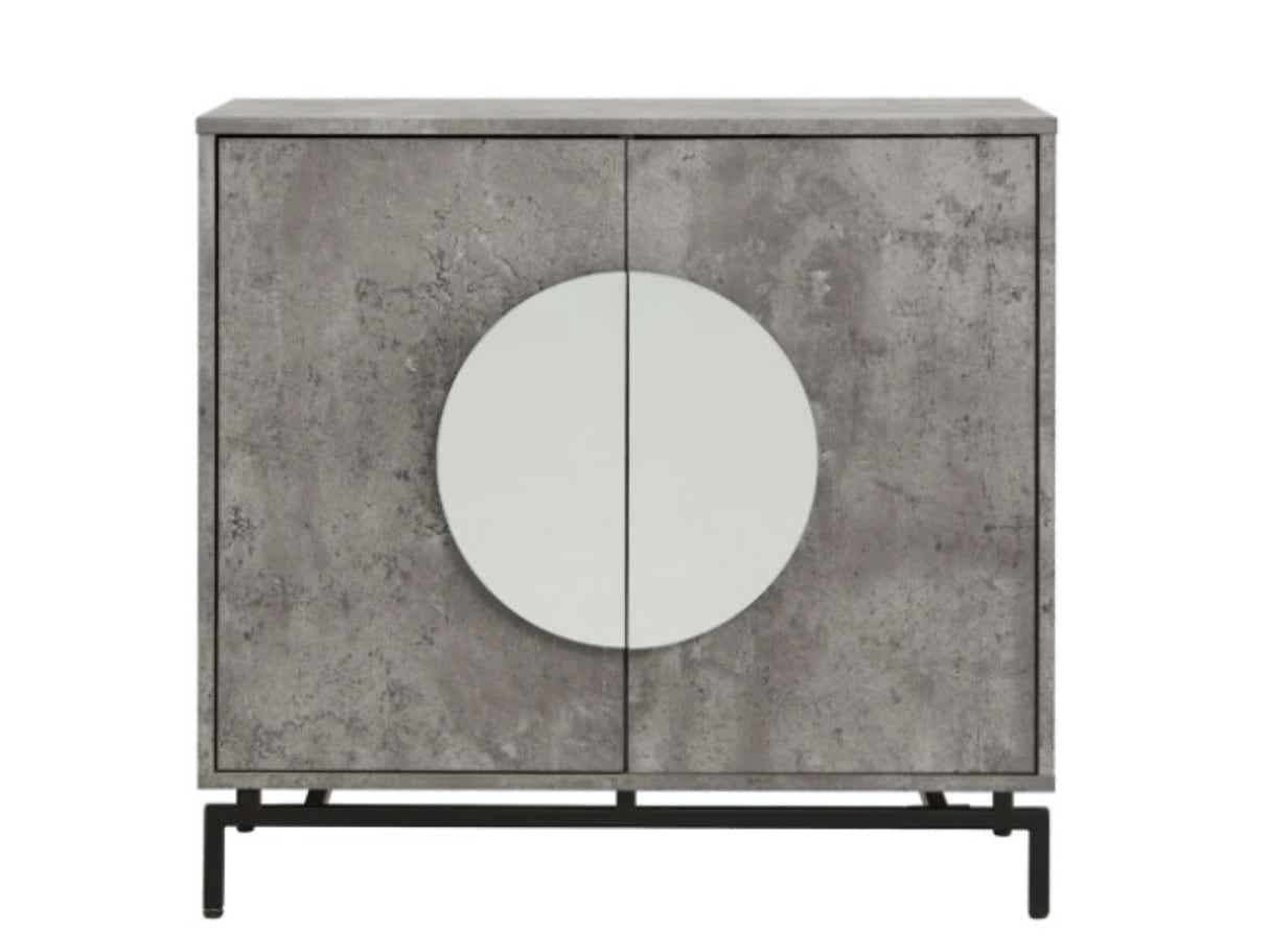 2-Door Wine Cabinet - Grey