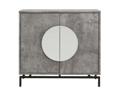 2-Door Wine Cabinet - Grey