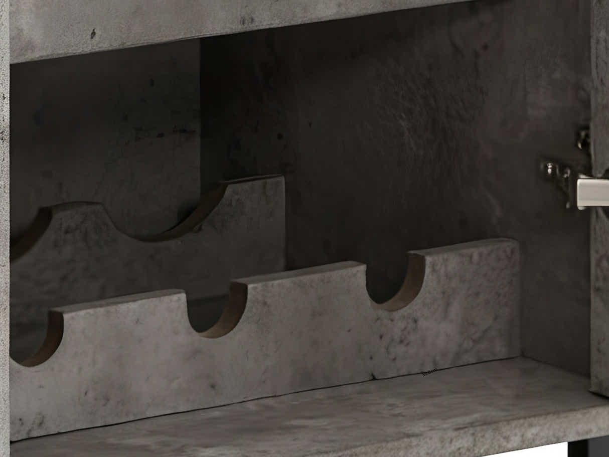 2-Door Wine Cabinet - Grey
