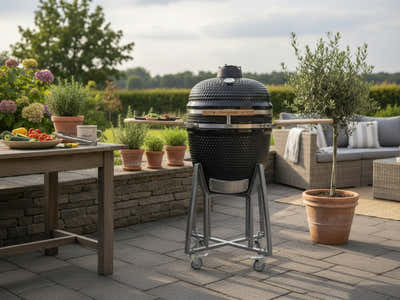 Kamado BBQ Grill Black - 21 Inch
