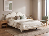 Joleen Boucle Bed Frame Cream - Queen