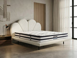 Joleen Boucle Bed Frame Cream & K34 Mattress - Queen