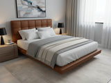 Kalyn PU Bed Frame Orange - Queen