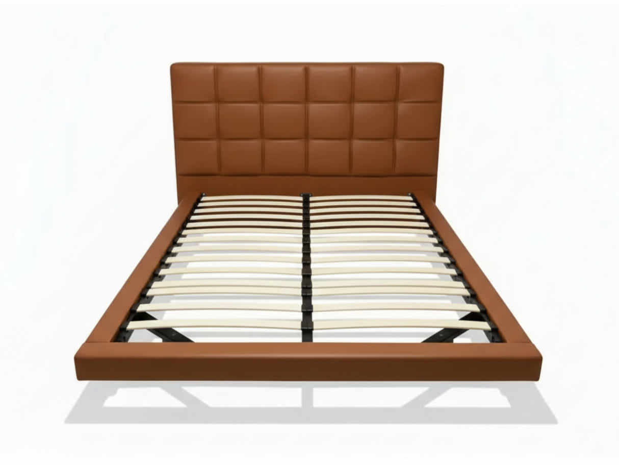 Kalyn PU Bed Frame Orange - Queen