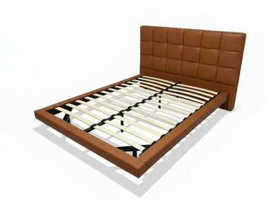Kalyn PU Bed Frame Orange - Queen