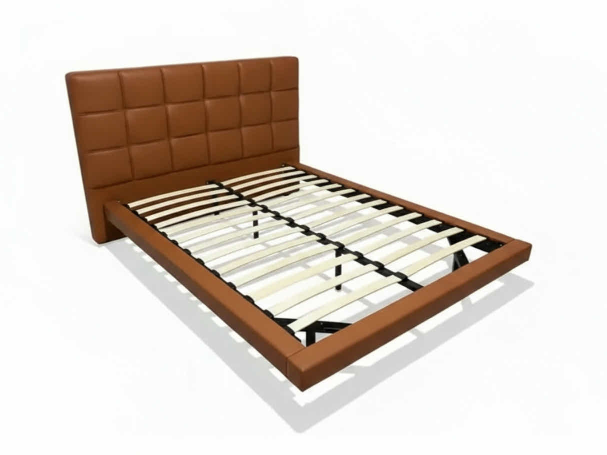Kalyn PU Bed Frame Orange - Queen