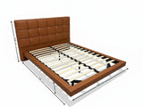 Kalyn PU Bed Frame Orange - Queen
