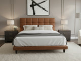 Kalyn PU Bed Frame Orange - Queen