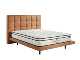 Kalyn PU Bed Frame Orange & Boucle22 Mattress - Queen