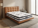Kalyn PU Floating Bed Frame Orange & K34 Mattress - Queen