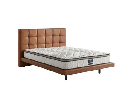 Kalyn PU Bed Frame Orange & GEL30 Mattress - Queen