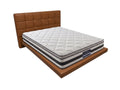Kalyn PU Floating Bed Frame Orange & Bon21 Mattress - Queen