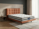 Kalyn PU Bed Frame Orange & Bon21 Mattress - Queen