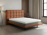 Kalyn PU Bed Frame Orange & 3 Way Mattress - Queen
