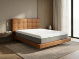 Kalyn PU Floating Bed Frame Orange & 3 Way Mattress - Queen