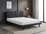 Priscilla PU Bed Frame Black & Bon15 Mattress - Queen