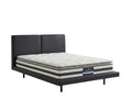 Priscilla PU Bed Frame Black & Bon21 Mattress - Queen