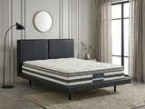 Priscilla PU Bed Frame Black & Bon21 Mattress - Queen