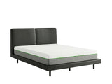 Priscilla PU Bed Frame Black & 3 Way Mattress - Queen