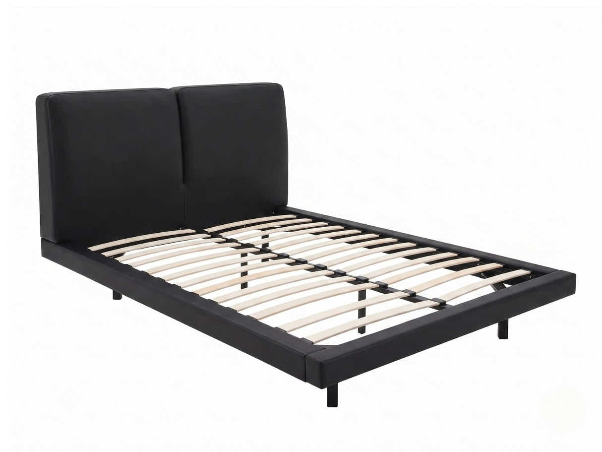 Priscilla PU Bed Frame Black - Queen