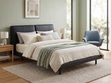 Priscilla PU Bed Frame Black - Queen