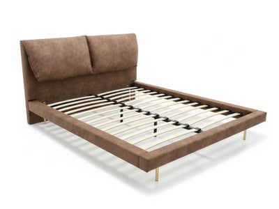 Rowina PU Bed Frame Khaki - Queen