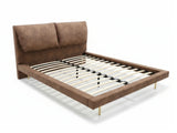 Rowina PU Bed Frame Khaki - Queen