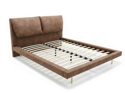 Rowina PU Bed Frame Khaki - Queen