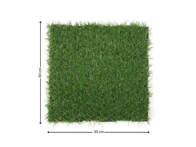 Multi-Colors 20 mm Artificial Grass Tiles - 30x30 cm (Pack of 12)