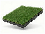 Multi-Colors 20 mm Artificial Grass Tiles - 30x30 cm (Pack of 12)