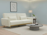 Limpley Velvet Sofa Bed - Beige