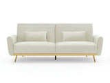 Limpley Velvet Sofa Bed - Beige