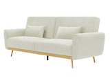 Limpley Velvet Sofa Bed - Beige