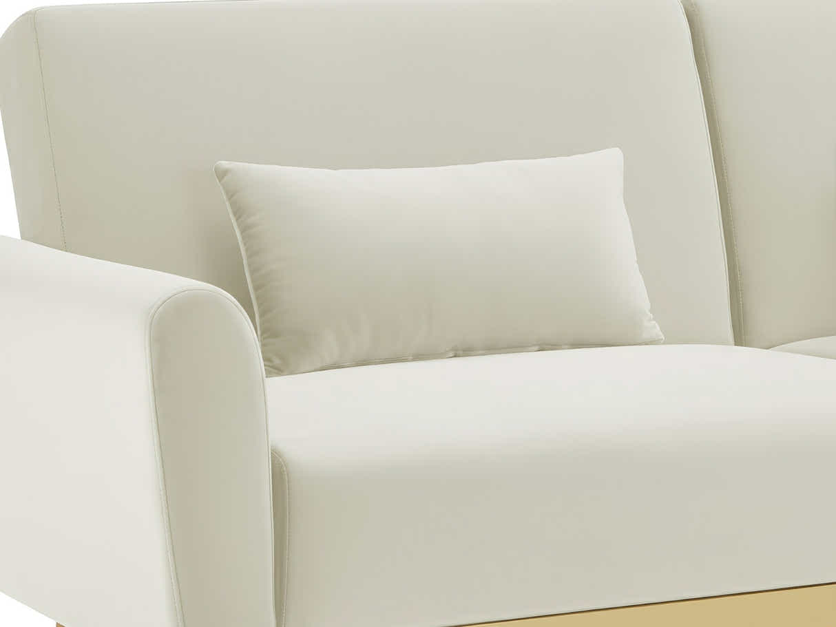 Limpley Velvet Sofa Bed - Beige