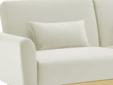 Limpley Velvet Sofa Bed - Beige