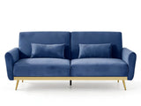 Limpley Velvet Sofa Bed - Blue