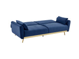 Limpley Velvet Sofa Bed - Blue
