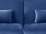 Limpley Velvet Sofa Bed - Blue