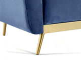 Limpley Velvet Sofa Bed - Blue