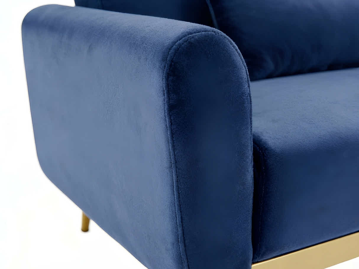 Limpley Velvet Sofa Bed - Blue